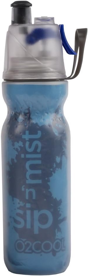 O2COOL ArcticSqueeze Insulated Mist 'N Sip Squeeze Bottle 20 oz., Blue/Blue Splash