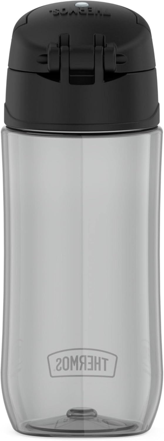THERMOS FUNTAINER 16 Ounce Plastic Hydration Bottle with Spout, Black