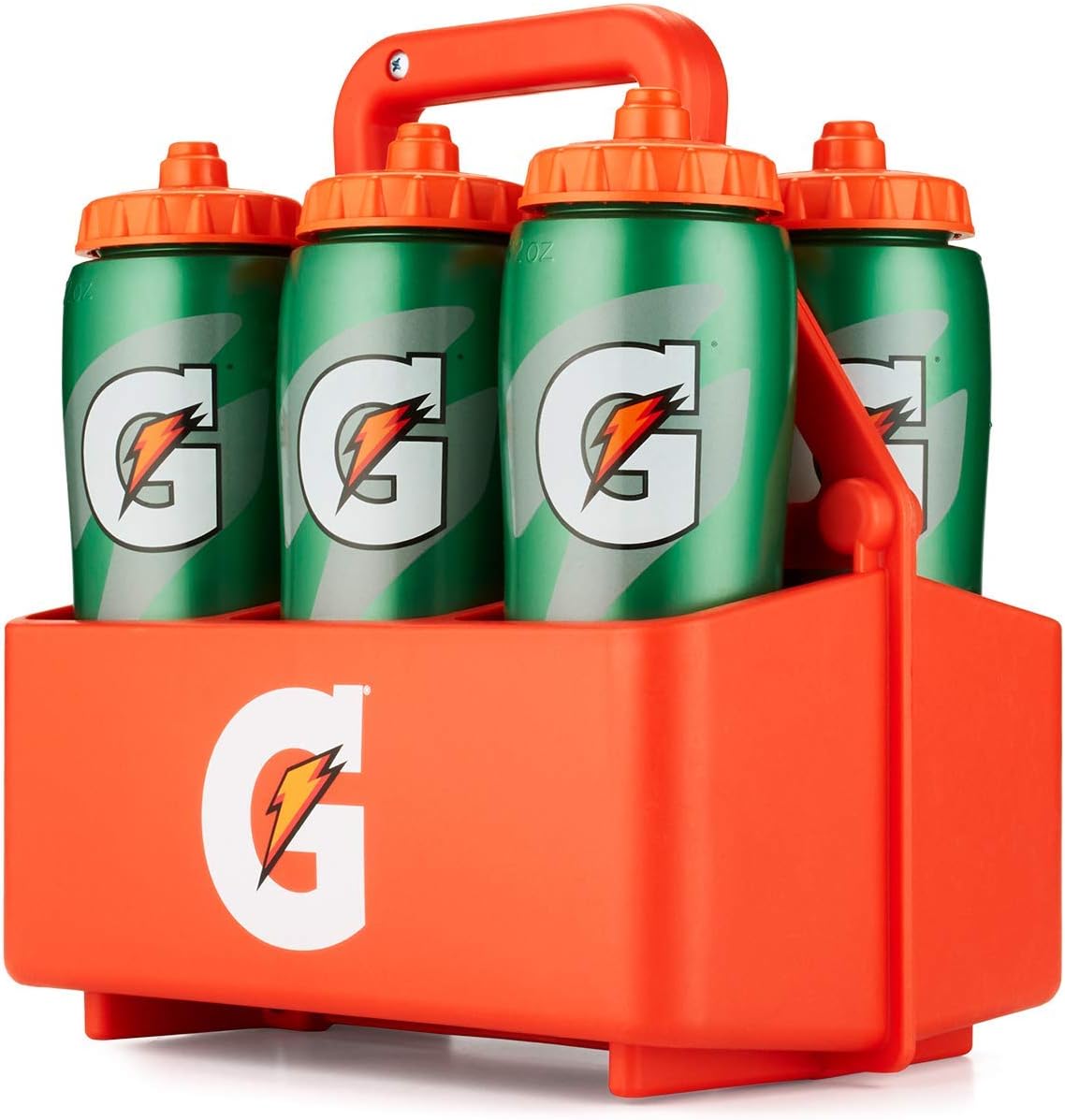 Gatorade 6-Pack Squeeze Bottle Carrier, Team Equipment, Orange