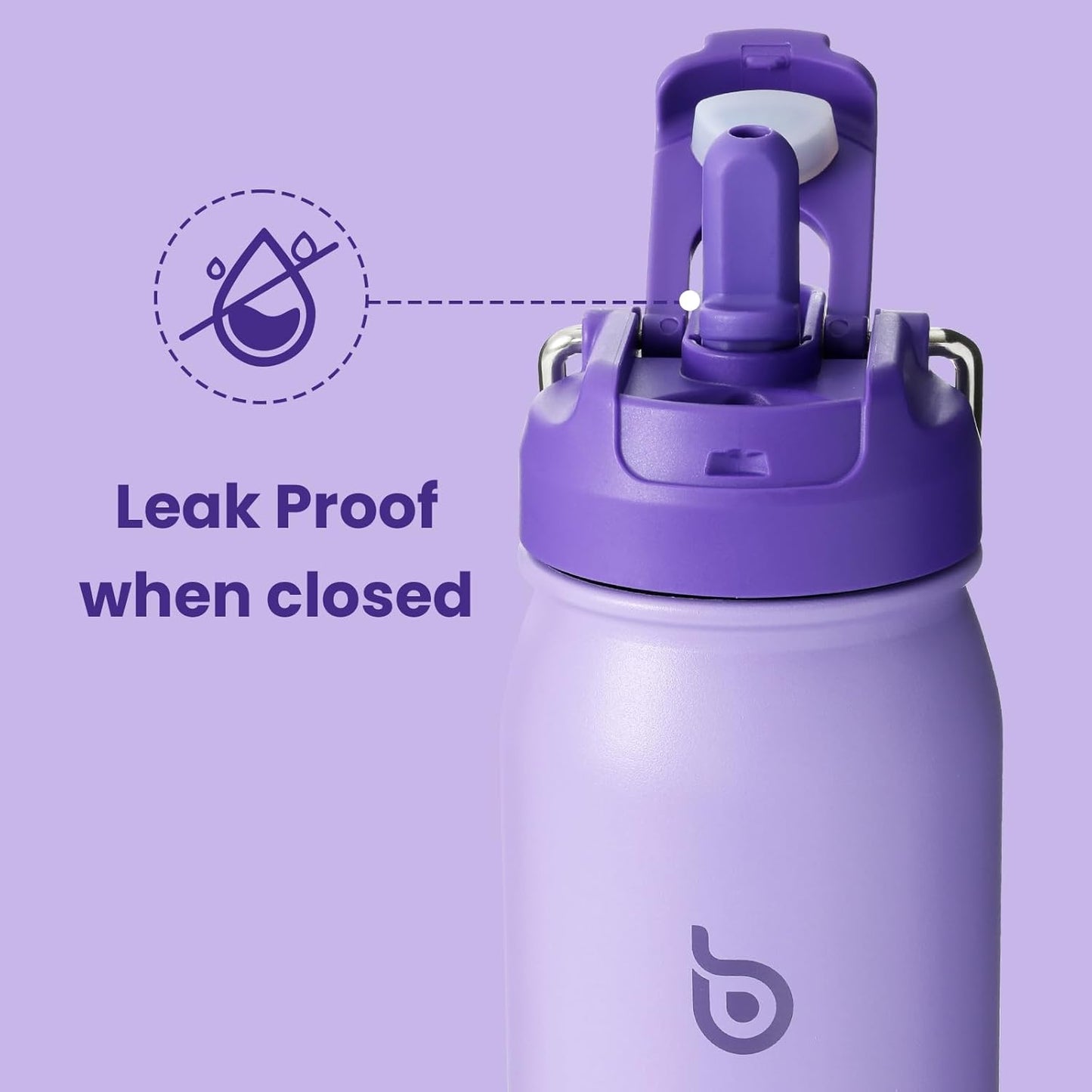 BOTTLE BOTTLE 24oz Insulated Water Bottle Stainless Steel Sport Water Bottle with Straw and Adjustable Lid Daily Pill Organizer