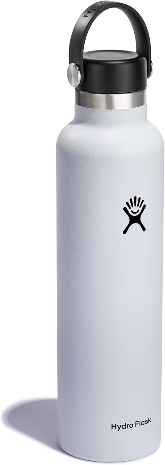 Hydro Flask Water Bottle - Insulated Stainless Steel - Non Spill, Leakproof in 24 Oz White