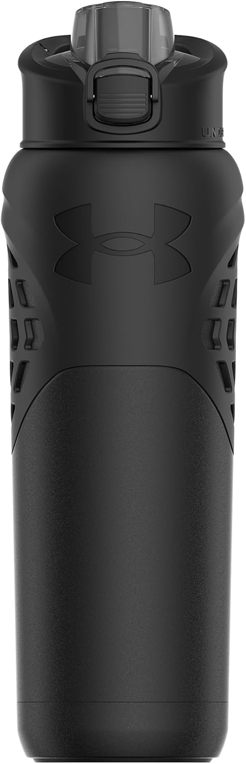 Under Armour 24Oz Stainless Steel Water Bottle, Insulated, Carabiner Easy Carry Hook, Leak Proof, Kids & Adults, All Sports, Gym