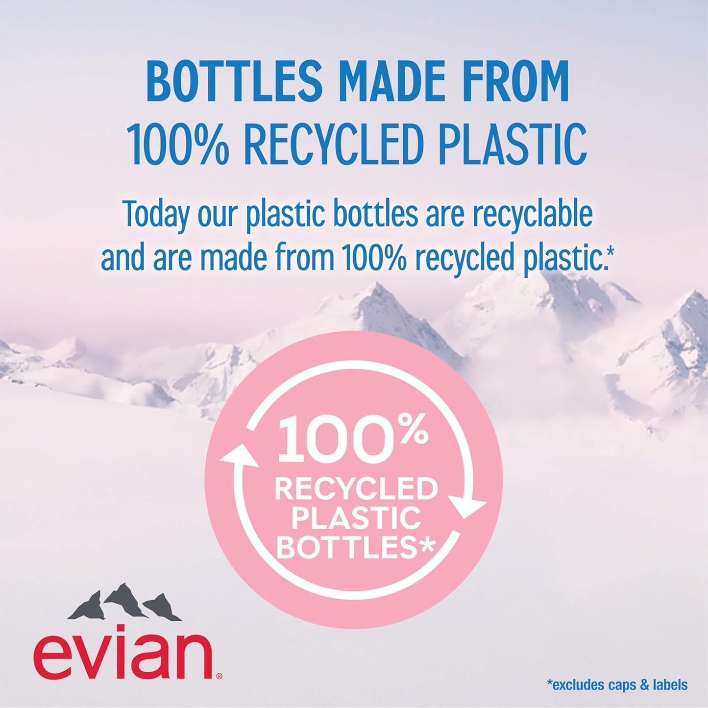 evian Natural Spring Water, 750 ml (25.36 fluid ounce) Water Bottle with Sports Cap, 12 Pack
