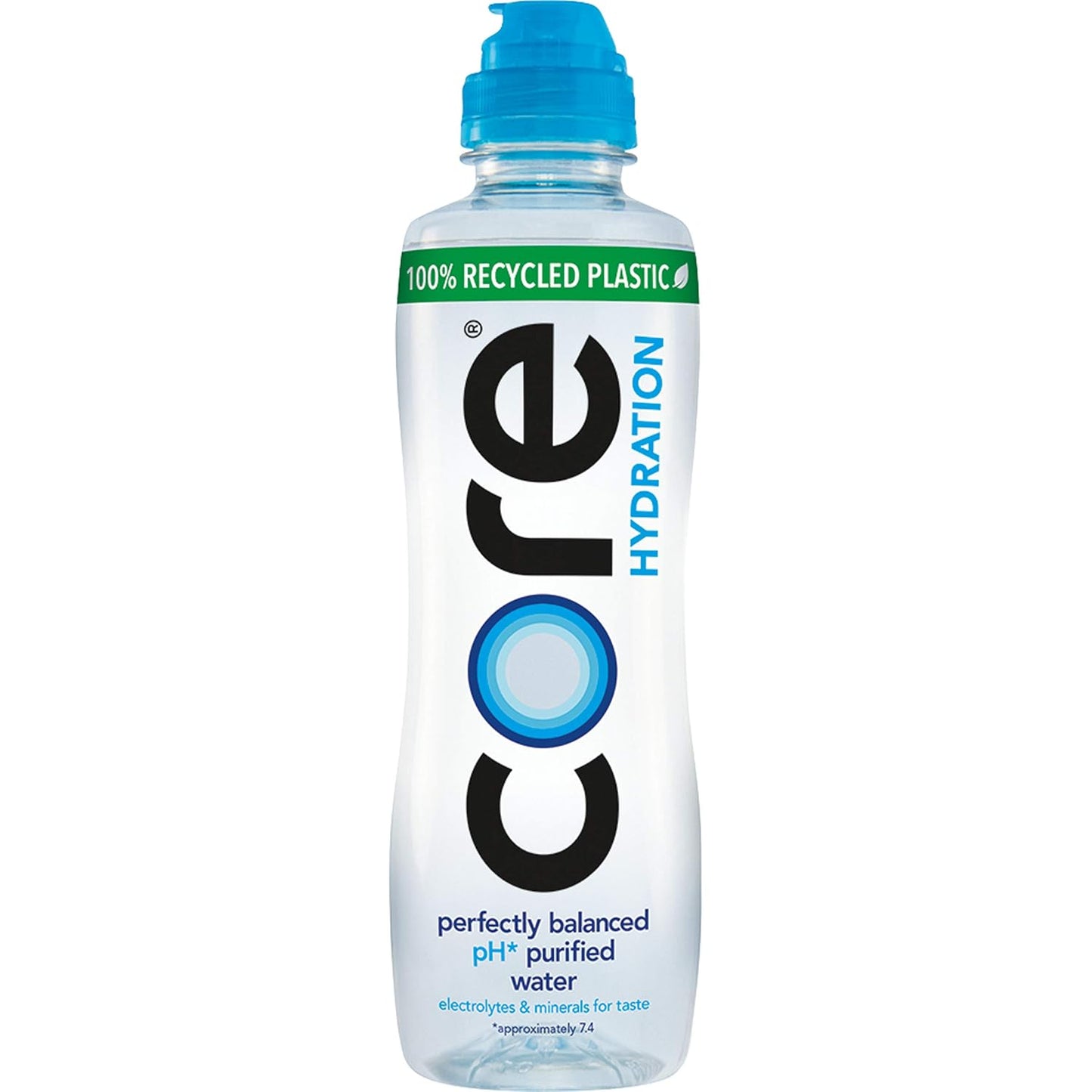 Core Hydration Perfectly Balanced Water, 23.9 fl oz Sport Cap bottle (Pack of 24)