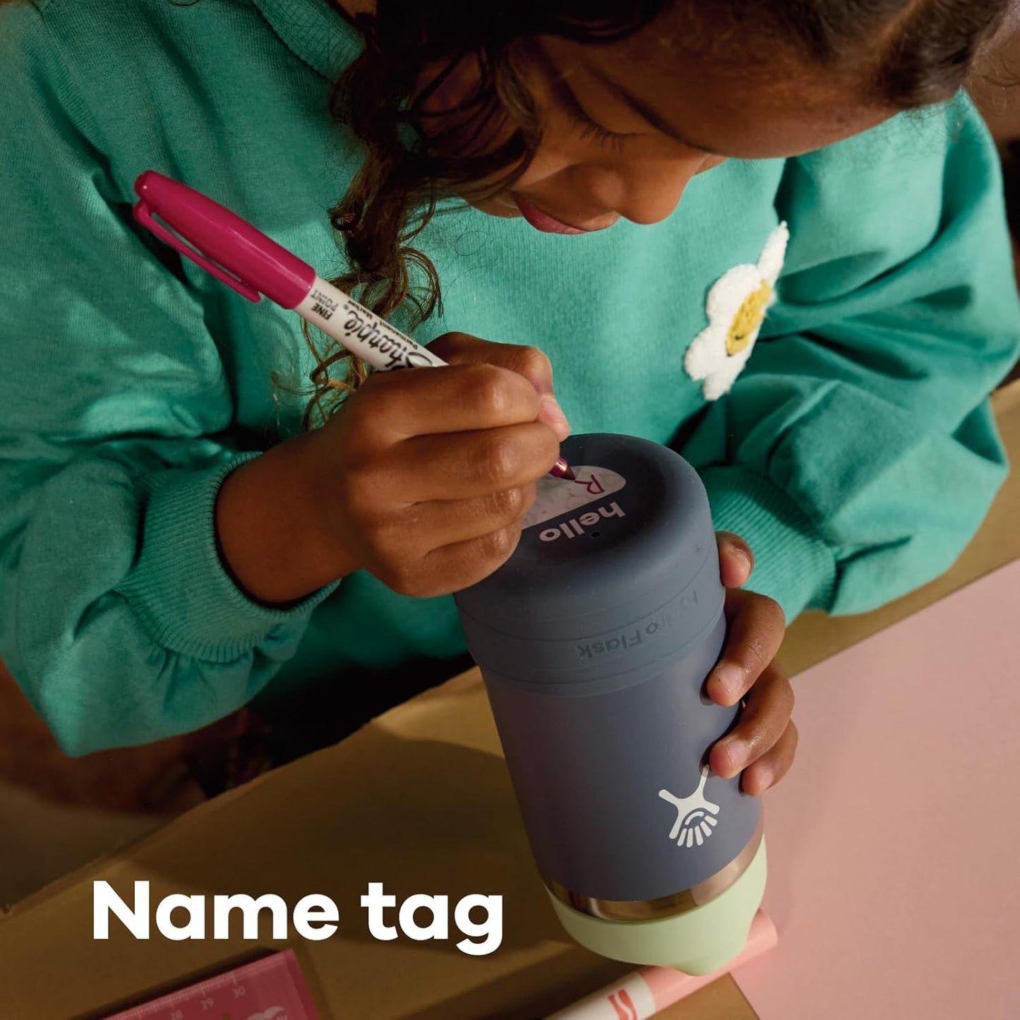 HYDRO FLASK Kids Water Bottle Jr. Stainless Steel Insulated With Straw Cap for Water, Milk, Juice, School, Camp, Sport, Play and Lunch, Easy to Clean, Leak-Resistant