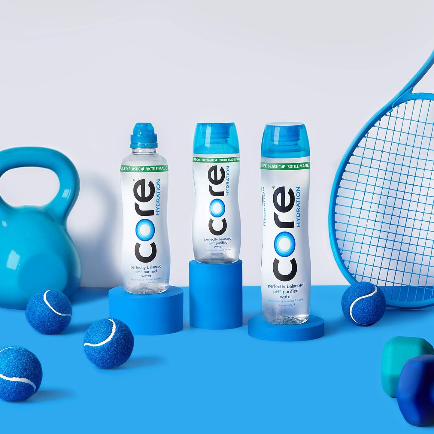 Core Hydration Perfectly Balanced Water, 23.9 fl oz Sport Cap bottle (Pack of 24)