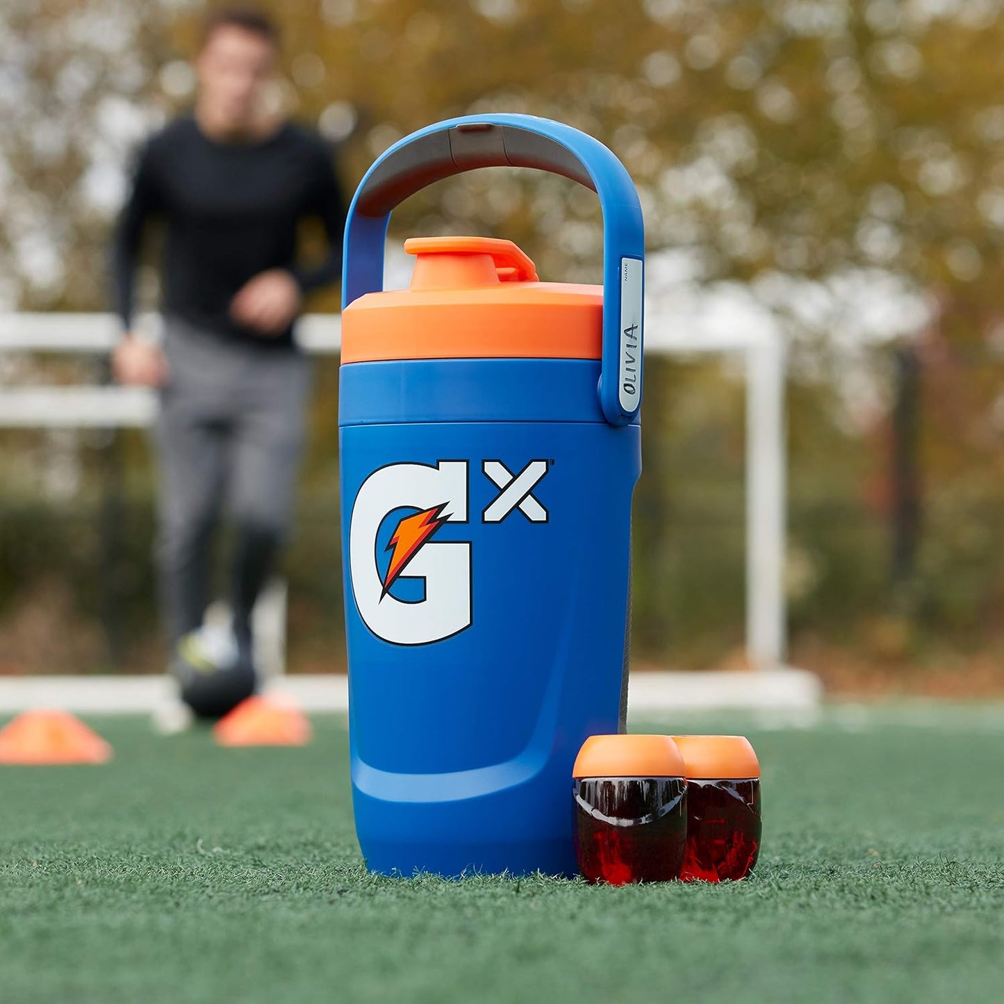 Gatorade Gx Performance Jug, 64oz, Leakproof, Non Slip Grip, Great for Athletes, Blue