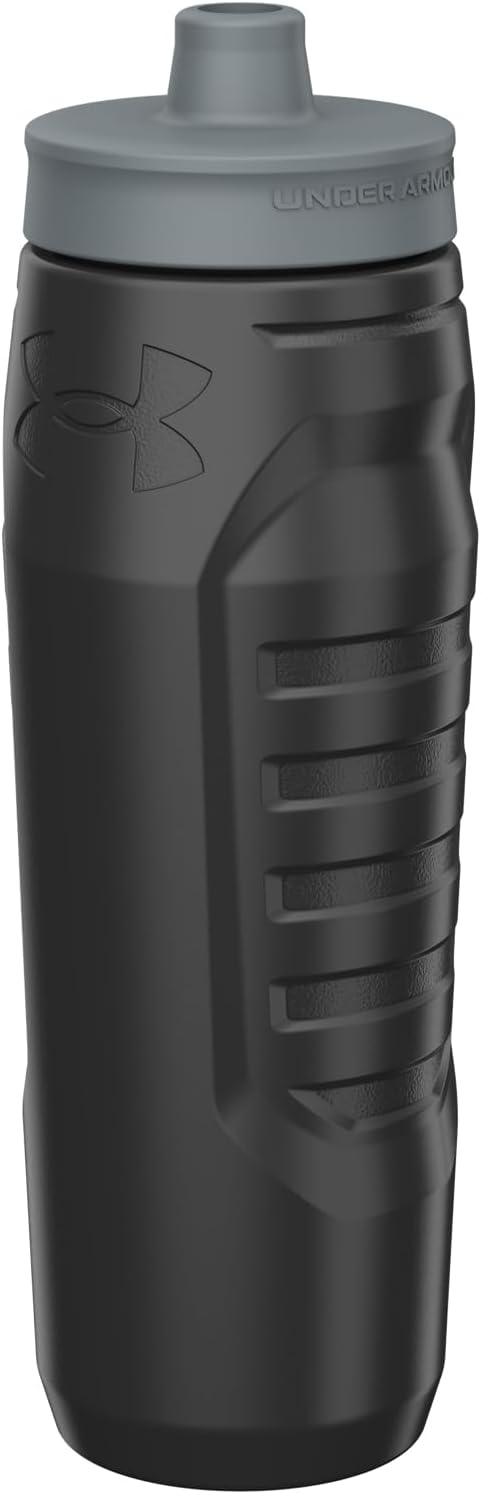 Under Armour Squeeze Water Bottles, 32 oz Water Bottles, Sideline Sports Water Bottle with Quick-Shot Lid, Quick & Easy Hydration, Gym Water Bottles, Squeeze Bottle, 1 32oz Bottle