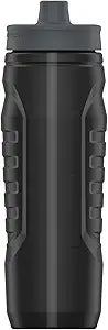 Under Armour Squeeze Water Bottles, 32 oz Water Bottles, Sideline Sports Water Bottle with Quick-Shot Lid, Quick & Easy Hydration, Gym Water Bottles, Squeeze Bottle, 1 32oz Bottle