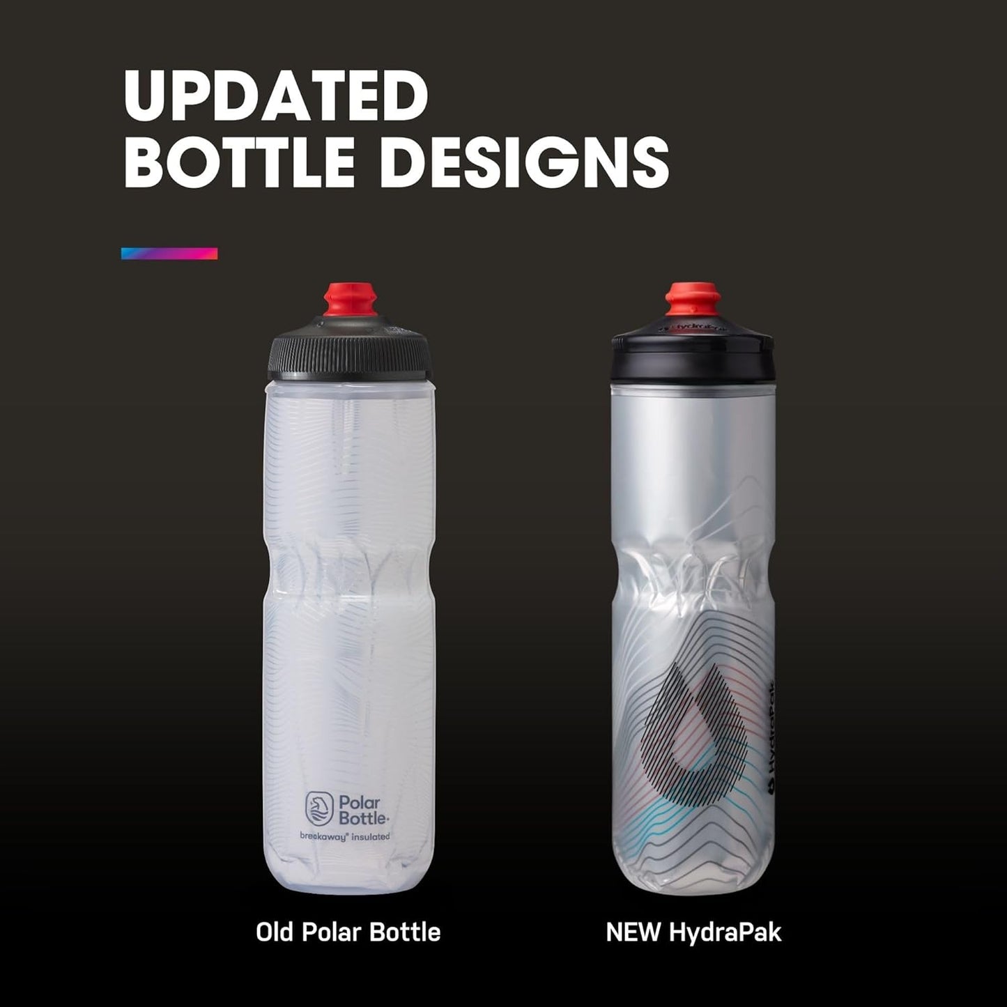 Polar Bottle Breakaway Insulated by HydraPak (20oz & 24oz) - BPA Free, Cycling & Sports Squeeze Water Bottle