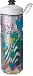HydraPak | Polar Bottle - Polar Sport Insulated Water Bottle - BPA-Free, Sport & Bike Squeeze Bottle with Handle (Splash Multi, 600ml / 20oz)