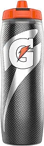 Gatorade Insulated Plastic Squeeze Bottle For Sports, Black, 30oz
