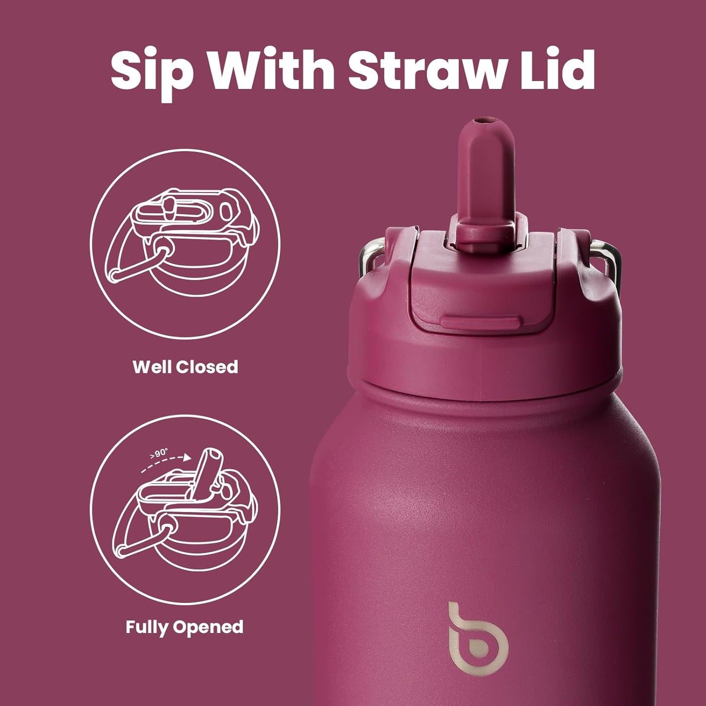 BOTTLE BOTTLE 40 oz sports water bottle stainless steel insulated water bottle with straw and pills holder