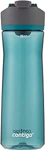 Contigo AUTOSEAL Cortland 24oz Water Bottle BPA-Free Plastic Spill Leak-Proof Lid and Carry Handle Dishwasher Safe Spirulina